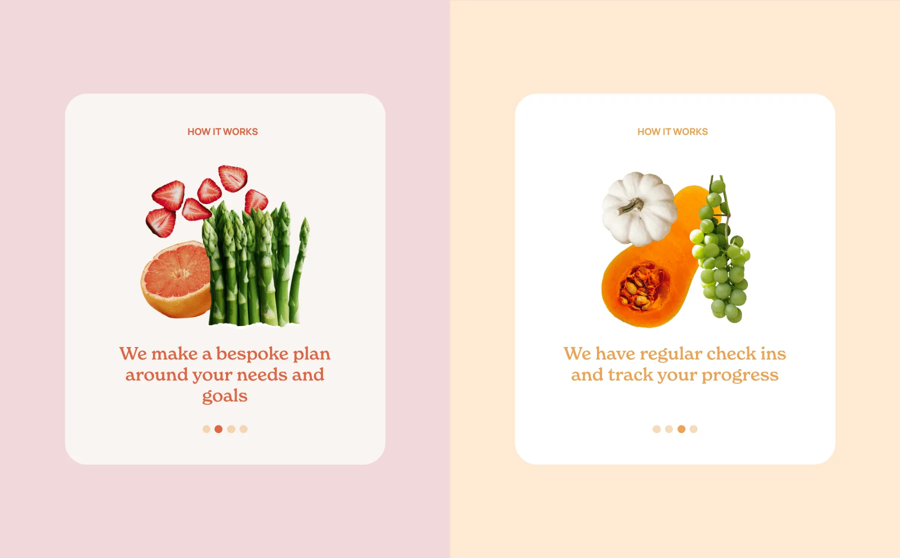 Hartwell Nutrition onboarding screens explaining how the programme works
