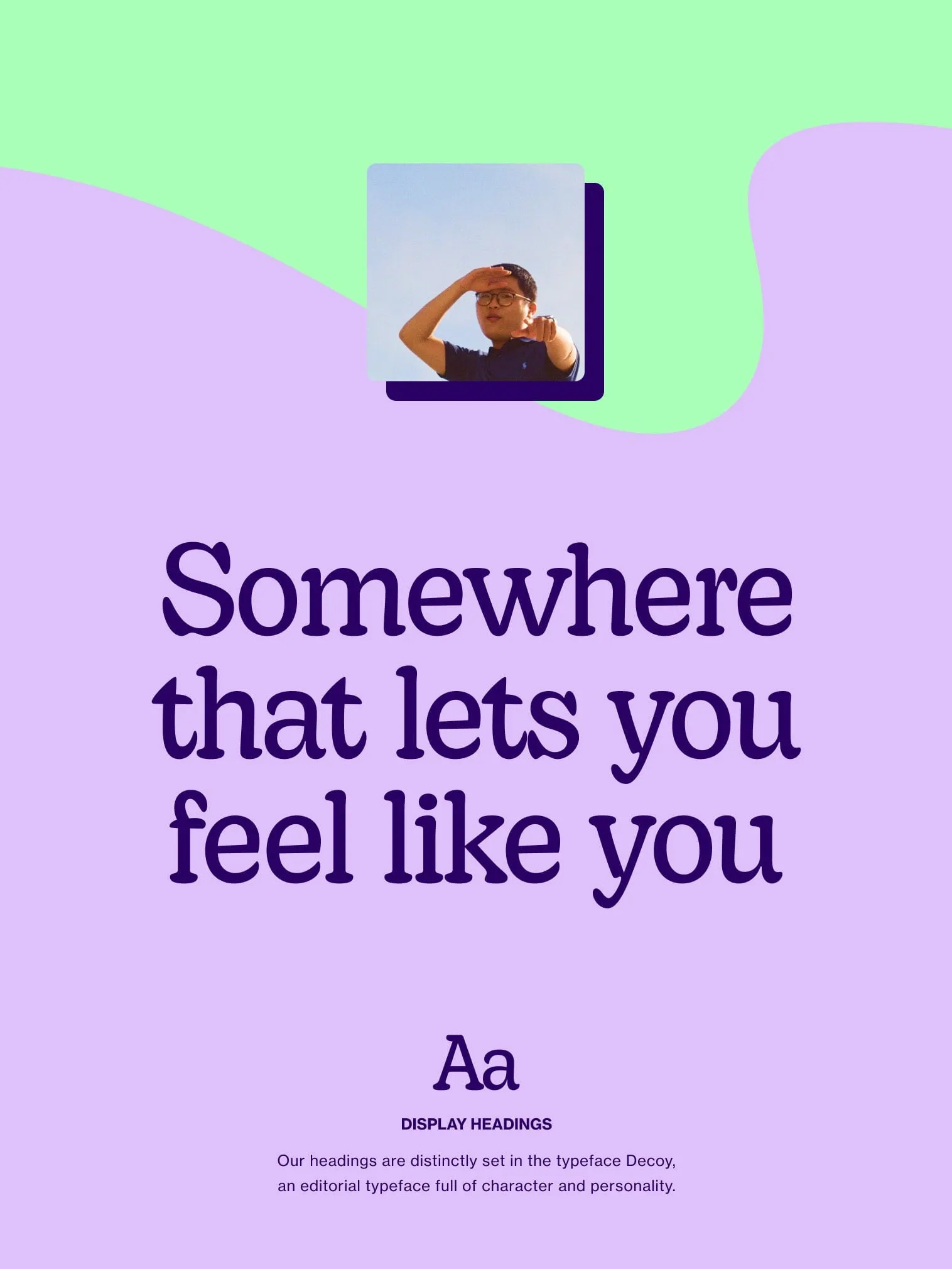 Abodus brand poster — 'Somewhere that lets you feel like you'