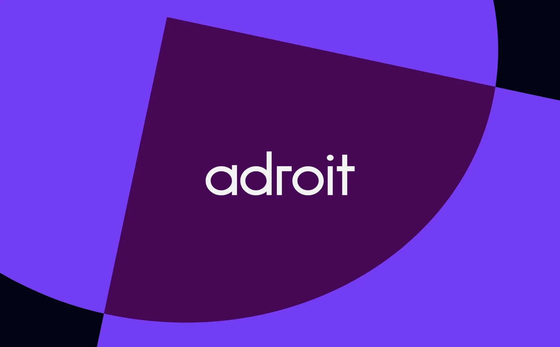 Purple and burgundy geometric Adroit brand mark