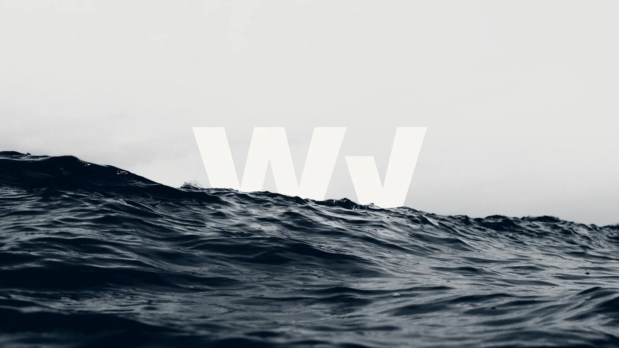 A wave breaking beneath the Wavelength Ventures "WV" logomark