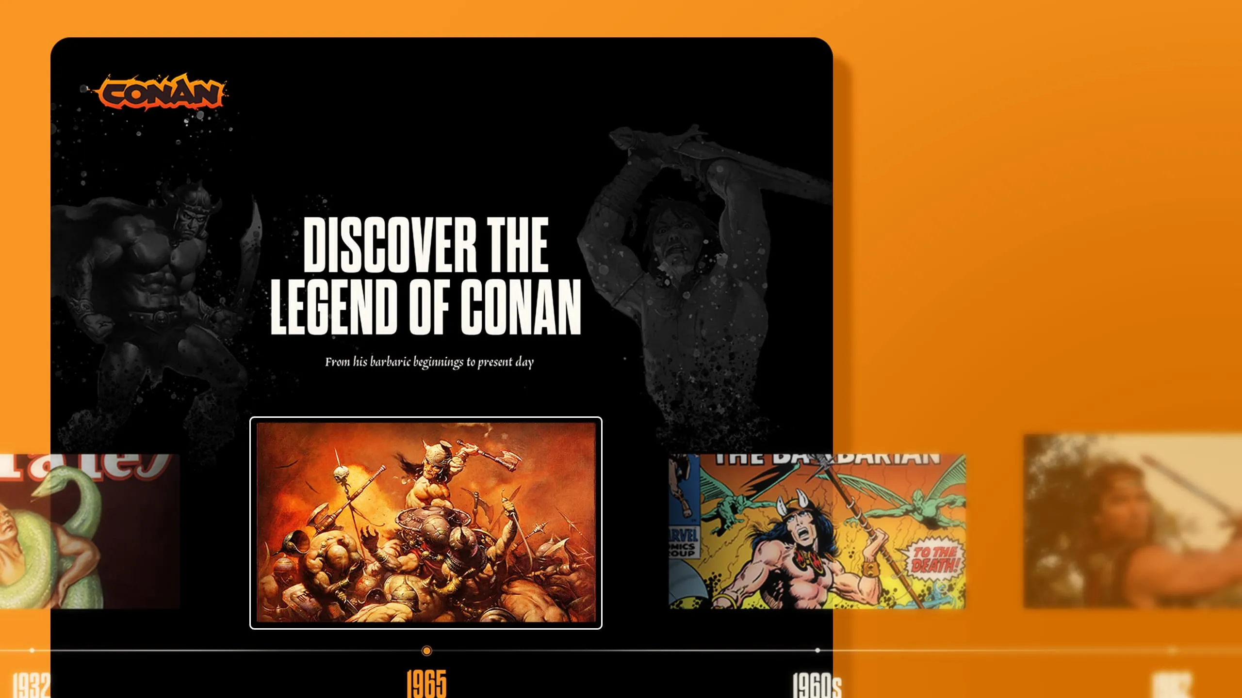 Conan interactive world map interface